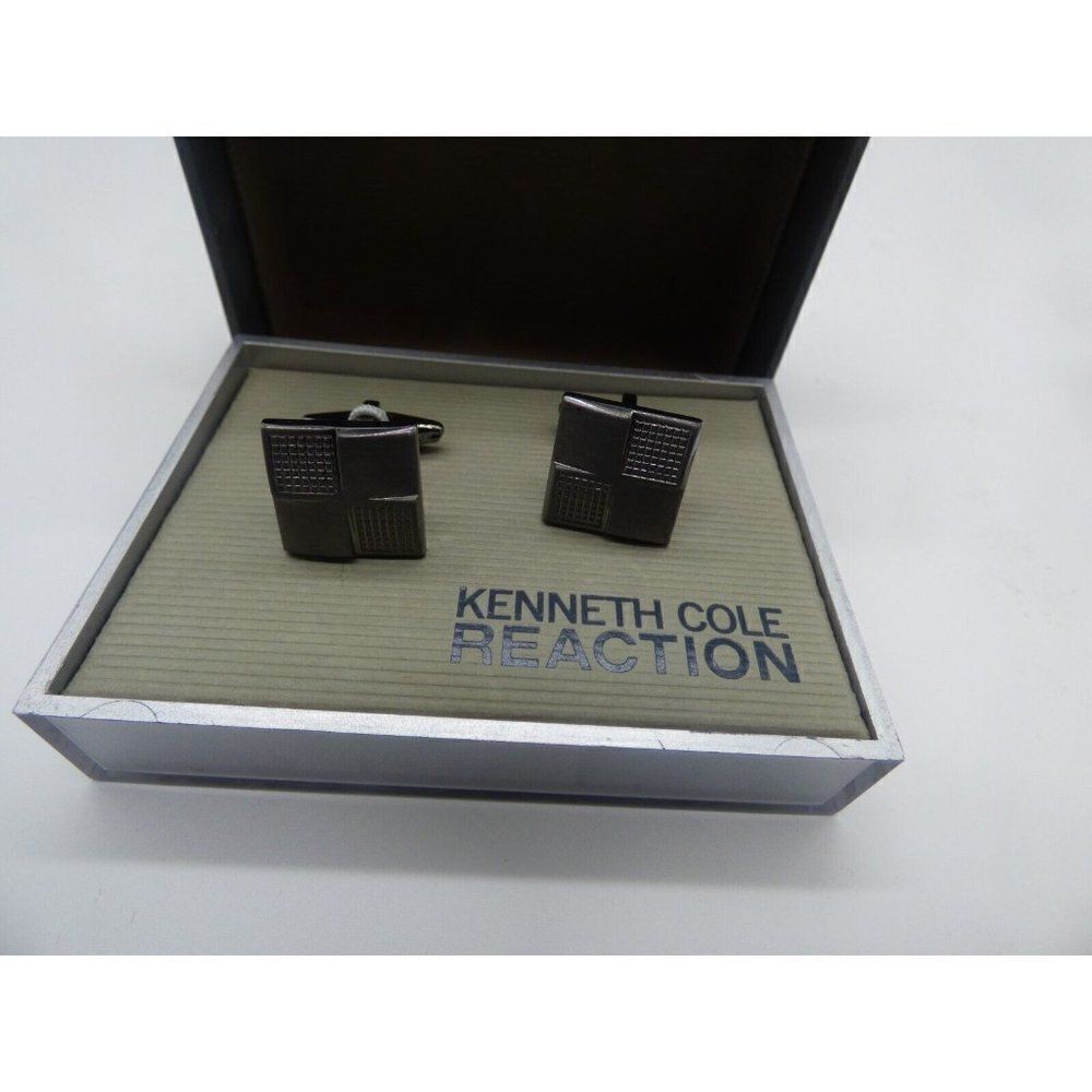 A pair of Kenneth Cole Reaction Square Metal Cufflinks